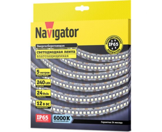 Светодиодная лента Navigator NLS-2835CW240-24-IP65-12V 14460 