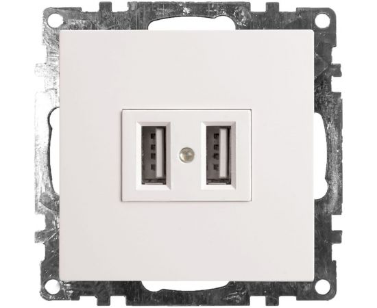 2-местная розетка USB STEKKER (механизм), GLS10-7115-01, 250B, 2,4А, серия Катрин, белый 39686 