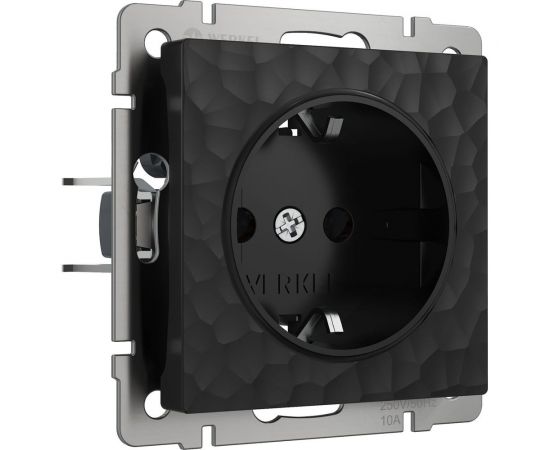 Розетка с заземлением WERKEL hammer черный W1271008 a052049 