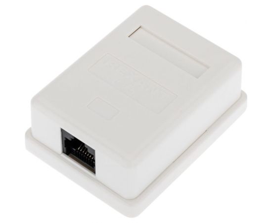 Компьютерная внешняя неэкранированная розетка REXANT 1-порт RJ-45 (8P8C), UTP категория 6 03-0132 