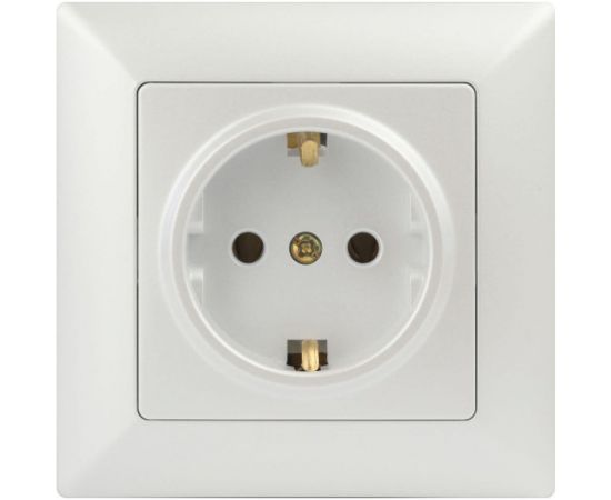 Розетка Intro Solo 4-202-06 с заземлением 2P+E Schuko, 16А-250В, IP20, СУ, перламутр, Б0053654 