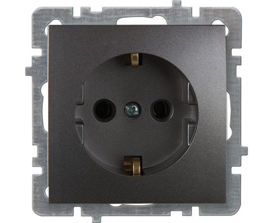 Механизм розетки NILSON 1СП з/к антрацит Touran/Alegra metallic 24160417 