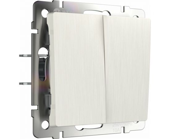 Двухклавишный выключатель WERKEL W1120013 перламутровый рифленый a051172 