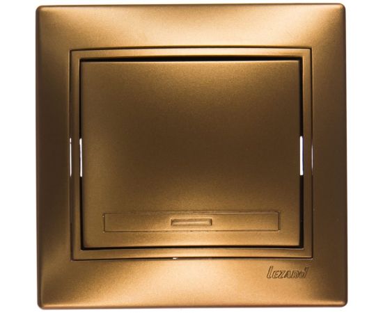 Выключатель Lezard MIRA металлик золотой, со вставкой 701-1313-100 
