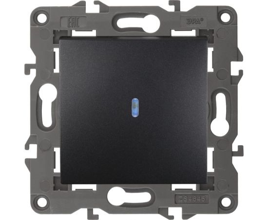 Выключатель с подсветкой ЭРА 14-1102-05 10АХ-250В, IP20, Elegance, антрацит Б0034219 
