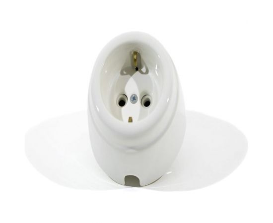 Керамическая розетка Interior Electric с/з, белая, серия АРБАТ РК001 