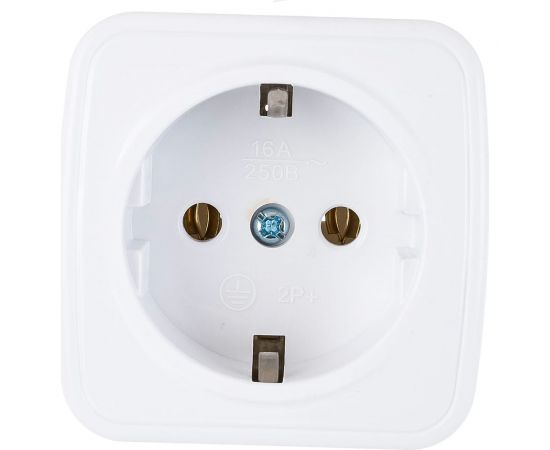 Розетка TDM 2П+З открытой установки IP20 16А, белая ""Дача"" Народная SQ1824-0008 