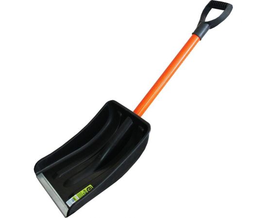 Снеговая лопата On 290x365 мм, с оцинкованной планкой, с алюминиевым черенком 24-01-021 