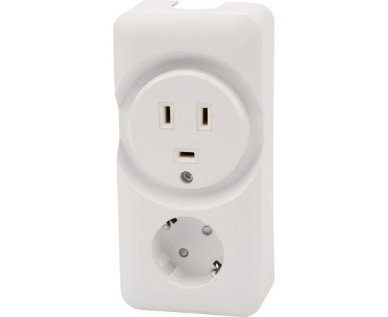 Двойная розетка REXANT РШ-Евро для электроплит 32А+силовая 16А, 250 В, 2Р+РЕ открытой установки белая 11-8982 