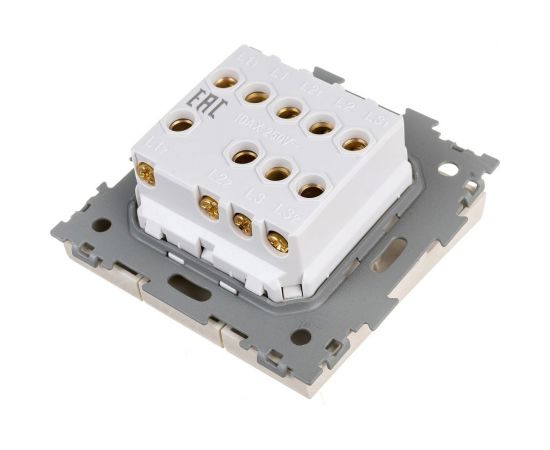 Трехклавишный проходной переключатель CGSS, бежевый Практика PL-W103-PBGG – изображение 2