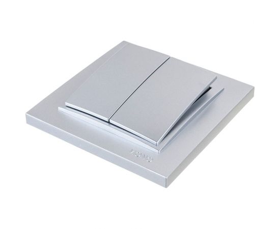 Двухклавишный выключатель MONO ELECTRIC Despina, серебро 102-212125-102 – изображение 2