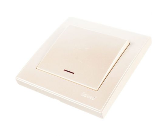 Выключатель с подсветкой LEZARD RAIN жемчужно-белый металлик 703-3030-111 – изображение 2