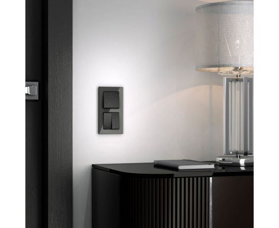 Двухклавишный выключатель WERKEL hammer черный W1220008 a052059 – изображение 2