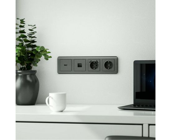 Накладка для розетки Werkel USB графит W1179504 a050746 – изображение 2