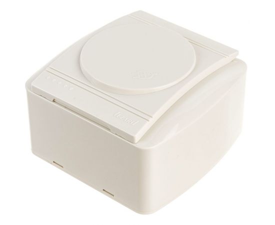 Розетка Lezard DEMET, с заземлением, с крышкой, кремовый 711-0300-123 – изображение 2