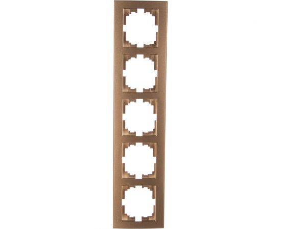 Пятиместная горизонтальная рамка LEZARD RAIN с вст. цв. бронза матовый 703-3131-150 – изображение 2