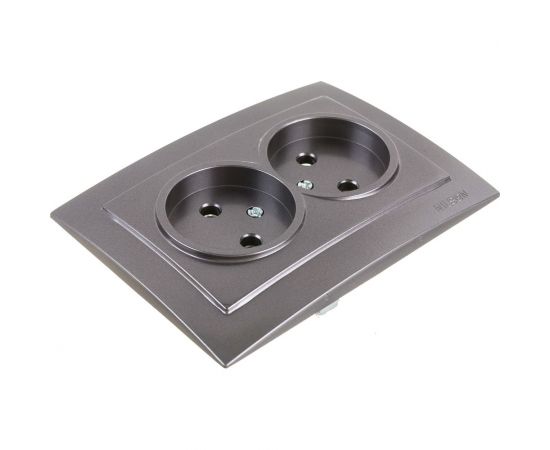 Розетка NILSON 2СП антрацит Touran metallic 24161024 – изображение 2