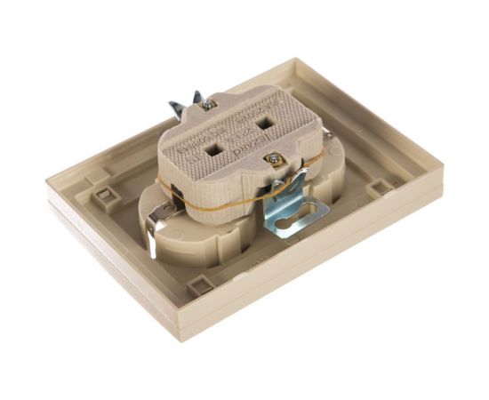Двойная розетка LEZARD RAIN с/ з керамика крем 703-0303-127 – изображение 2