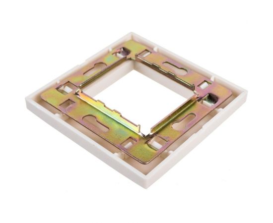 1-постовая рамка LANMASTER 45х45, с суппортом, белая LAN-FRS45x45/1-WH – изображение 2