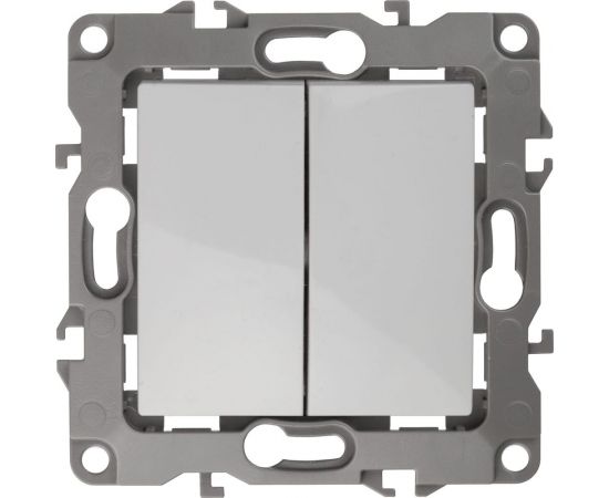 Двойной переключатель ЭРА 12-1106-01 10АХ-250В, IP20, белый Б0014663 – изображение 2