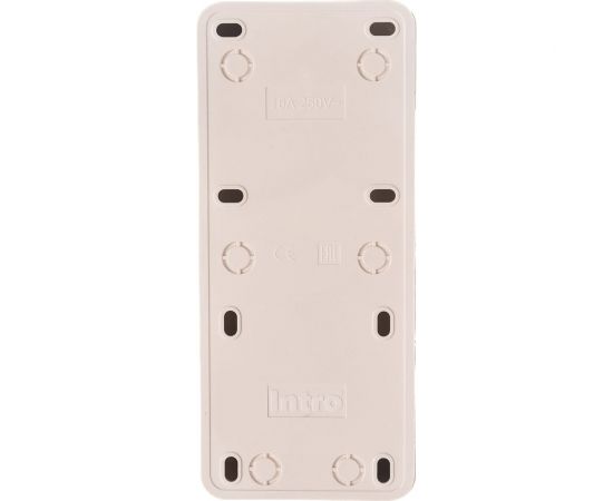 Розетка Intro Quadro с заземлением трехместная 3x2P+E, 16А-250В, IP20, открытая установка, слоновая кость, Б0053821 – изображение 2