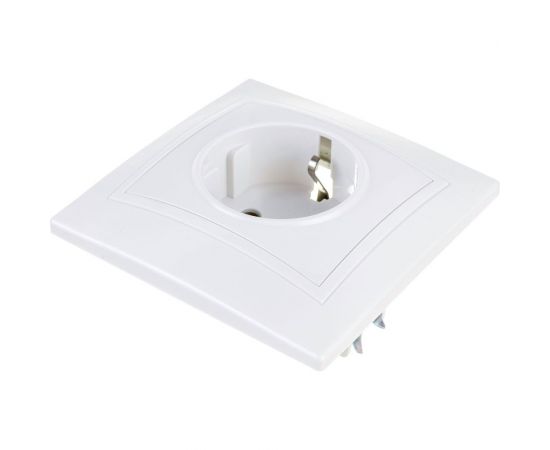 Розетка TDM 2П+З 16А 250В белая ""Таймыр"" пром. упак., бакелит. основание SQ1814-0512 – изображение 2