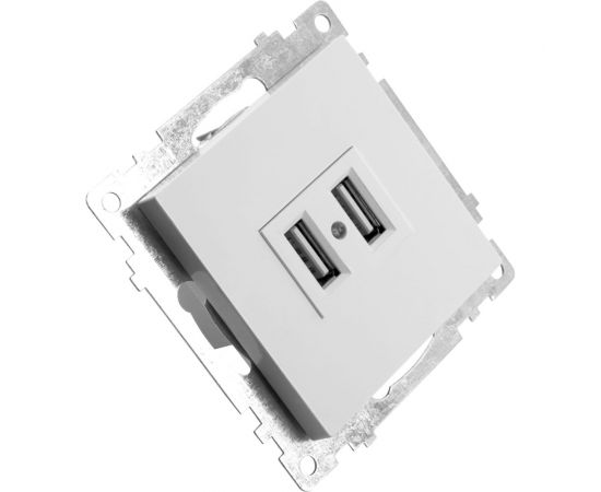 2-местная розетка USB STEKKER (механизм), GLS10-7115-01, 250B, 2,4А, серия Катрин, белый 39686 – изображение 2