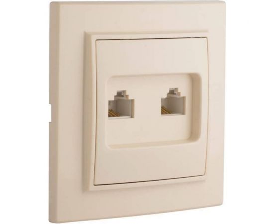 2-местная розетка EKF Минск RJ-45 СП бежевый ERK02-035-20 – изображение 2