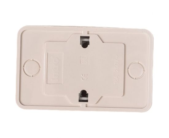 Розетка Intro Quadro двойная без заземления 2x2P, 16А-250В, IP20, открытая установка, слоновая кость, Б0053794 – изображение 2