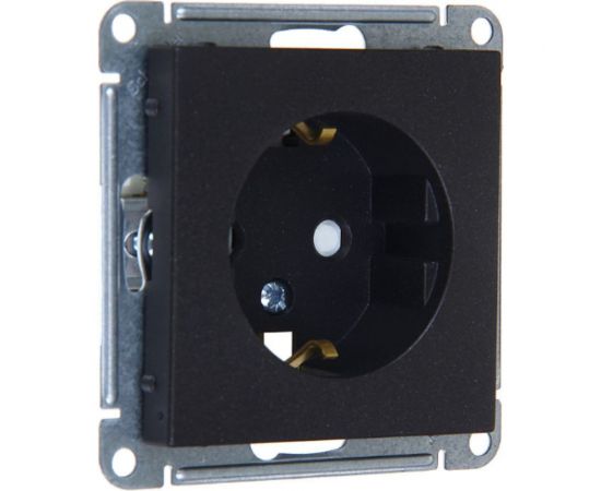 Розетка с заземлением и защитными шторками, черный бархат WESSEN 59 Schneider ELectric RS16-152-6-86 – изображение 2