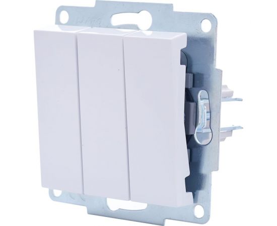 Тройной выключатель Lezard VESNA белый 742-0288-109 – изображение 2