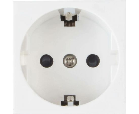 Розетка LK Studio с заземляющим контактом, со шторками, белый LK45 851404-1 – изображение 2