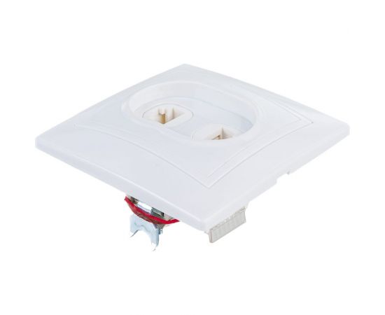 Телефонная розетка RJ11 + компьютерная RJ45, белая TDM Таймыр SQ1814-0023 – изображение 3