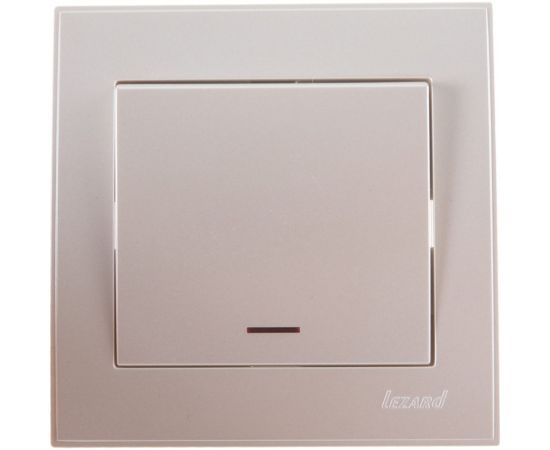 Выключатель с подсветкой LEZARD RAIN жемчужно-белый металлик 703-3030-111 – изображение 3