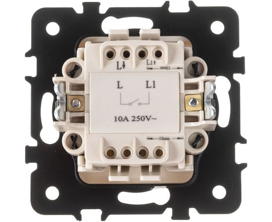 Выключатель Luxar Art с/у 1 клавиша, слоновая кость, без рамки, 250В 10А 4606400620457 – изображение 3