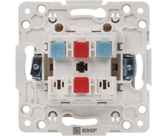 Механизм 2-клавишного выключателя EKF PROxima Стокгольм 10А, белый EYV10-123-10 – изображение 3