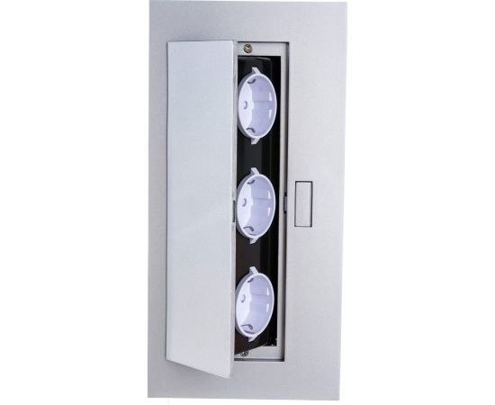 Выдвижной встраиваемый розеточный блок GTV на 3 EURO розетки AE-BP03GS-53 – изображение 3