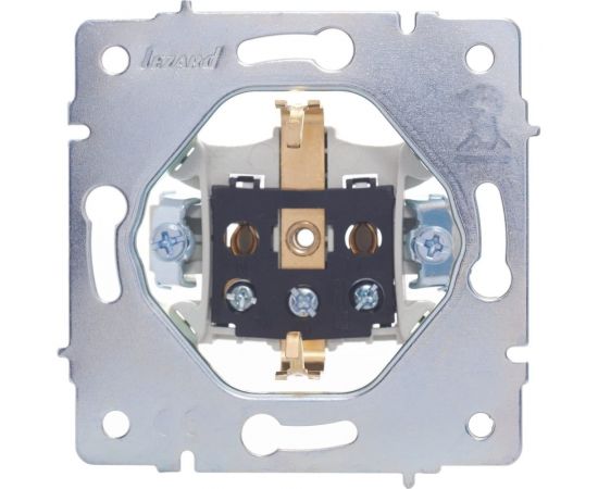 Розетка Lezard VESNA с заземлением, ПБТ, жемчужно-белый перламутр 742-3088-122B – изображение 3