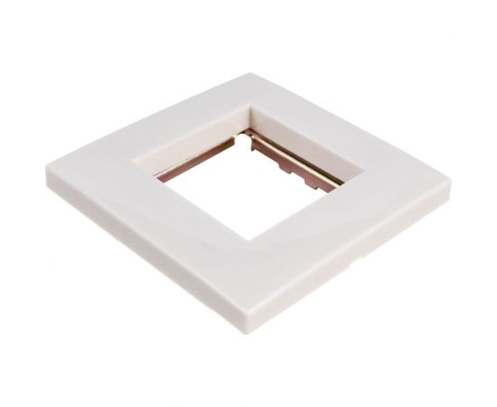 1-постовая рамка LANMASTER 45х45, с суппортом, белая LAN-FRS45x45/1-WH – изображение 3