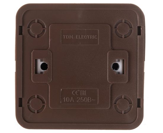 Одноклавишный выключатель TDM открытой установки 10А бук Ладога SQ1801-0027 – изображение 3