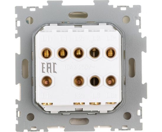 Трехклавишный проходной переключатель CGSS, бежевый Практика PL-W103-PBGG – изображение 3