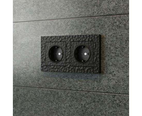 Розетка с заземлением WERKEL hammer черный W1271008 a052049 – изображение 3