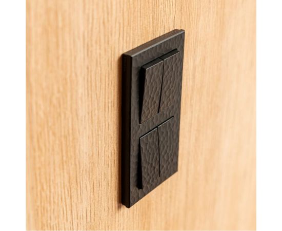 Двухклавишный выключатель WERKEL hammer черный W1220008 a052059 – изображение 3