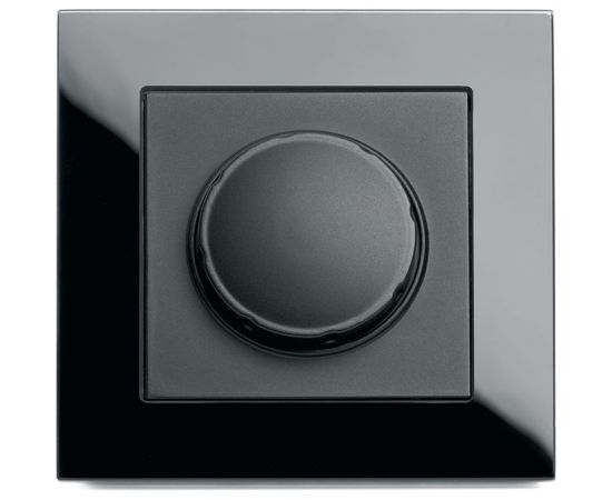 Диммирующий выключатель STEKKER 250В, 500W, серия Катрин, со стеклянной рамкой, черный 39508 – изображение 3