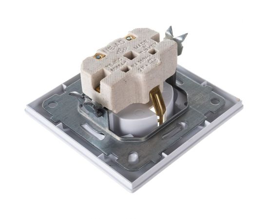 Розетка NE-AD с/з, керамика, 16А, 250В, Aras, Белый, 1/12/120, 93-110-08-P – изображение 3