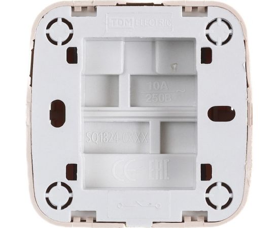 1-клавишный выключатель TDM открытой установки IP20 10А, слоновая кость ""Дача"" Народная SQ1824-0014 – изображение 3