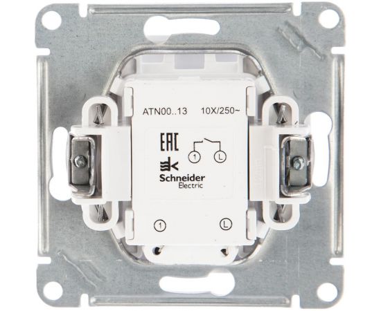 Механизм выключателя Schneider Electric 1-кл. ATLAS DESIGN с подсветкой сх.1а 10АХ жемчуг 1240270 – изображение 3