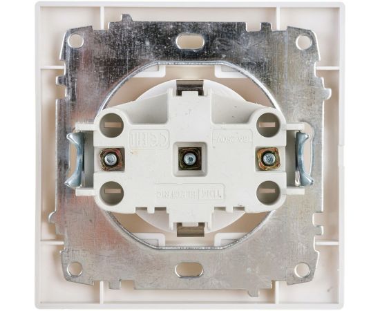 Розетка TDM 2П+З 16А 250В белая ""Таймыр"" пром. упак., бакелит. основание SQ1814-0512 – изображение 3