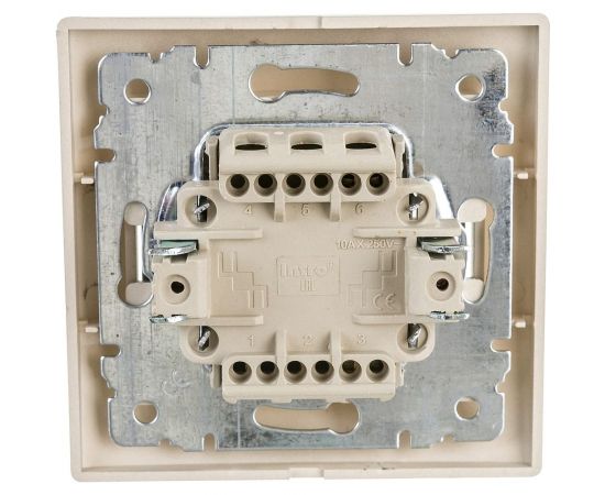 Двойной выключатель с подсветкой Intro 10А, 250В, IP20, СУ, Plano алюминий Б0030046 – изображение 3