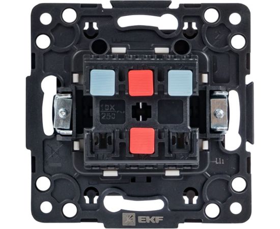 Механизм 2-клавишного выключателя EKF PROxima Стокгольм 10А, черный EZV10-023-10 – изображение 4